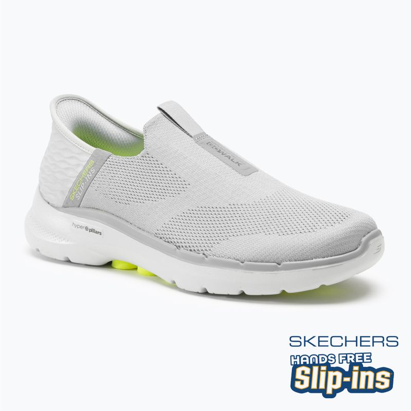 Men's SKECHERS Go Walk 6 Easy On grey/grey/green shoes