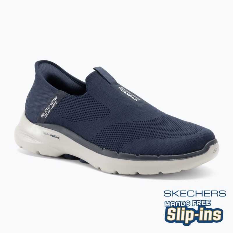 Men's SKECHERS Go Walk 6 Easy On navy/white shoes