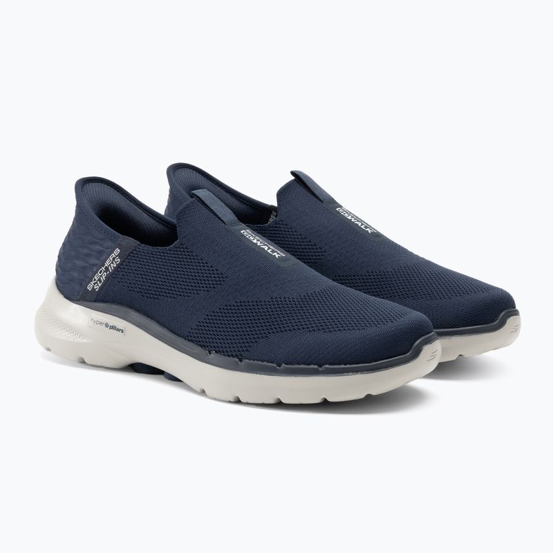 Men's SKECHERS Go Walk 6 Easy On navy/white shoes 4