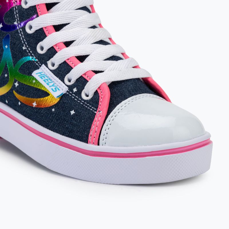 Heelys Veloz denim/rainbow children's shoes 8