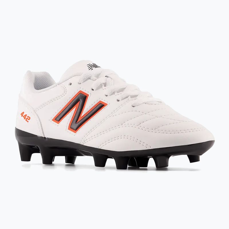 New Balance 442 V2 Academy FG children's football boots white JS43FWD2.M.035 10