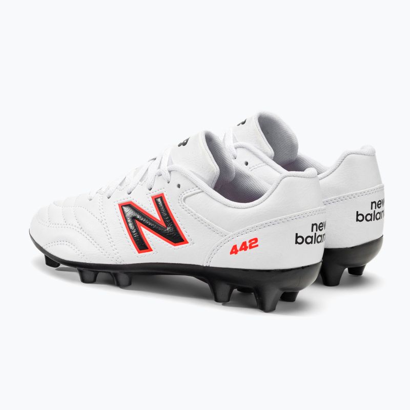 New Balance 442 V2 Academy FG children's football boots white JS43FWD2.M.035 3