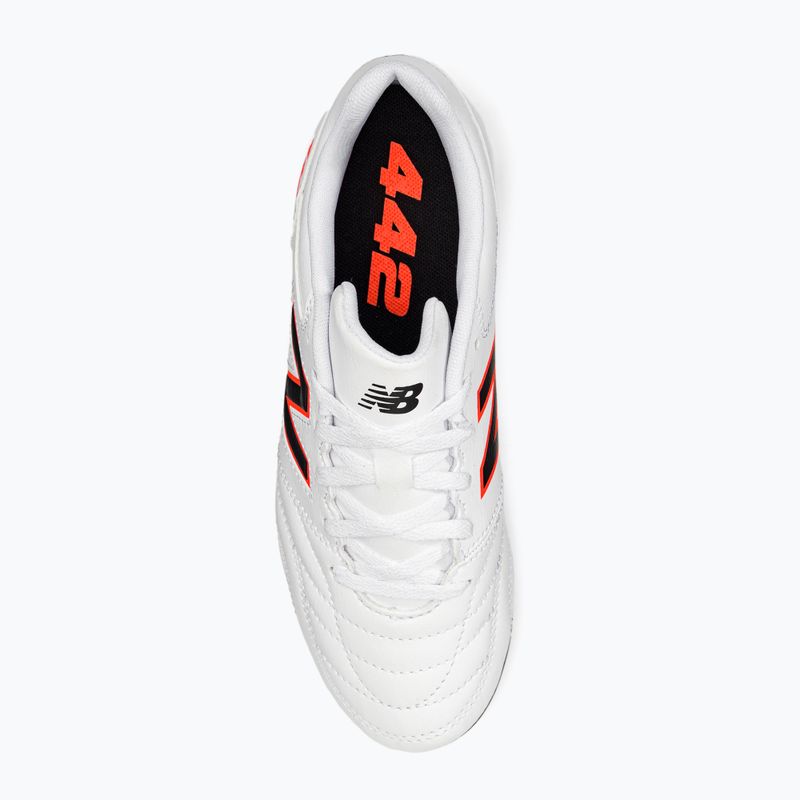 New Balance 442 V2 Academy FG children's football boots white JS43FWD2.M.035 6