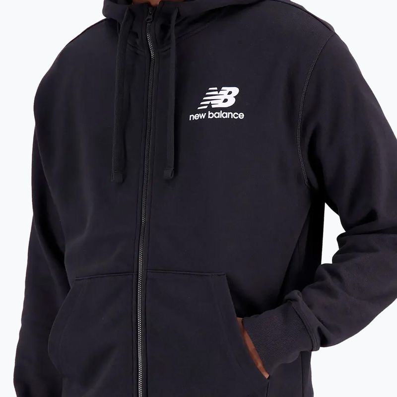 Men's New Balance Essentials Stacked Logo French Terry sweatshirt black 5