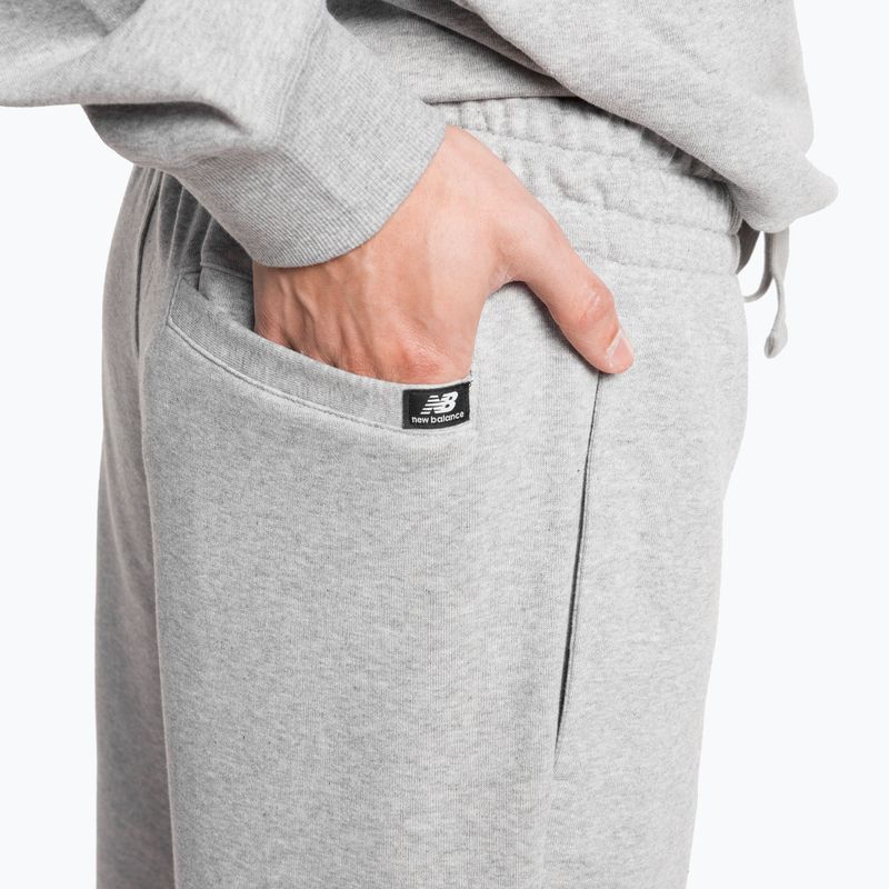 New Balance Essentials Stacked Logo French grey men's training trousers MP31539AG 4