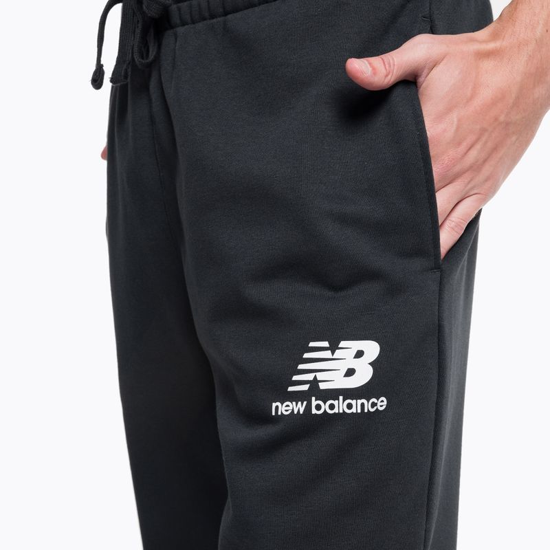 New Balance Essentials Stacked Logo French men's training trousers black MP31539BK 4