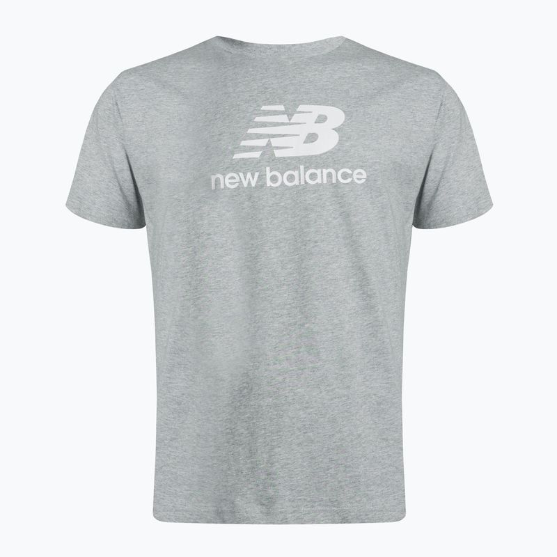 New Balance Essentials Stacked Logo Co grey men's training t-shirt MT31541AG 5