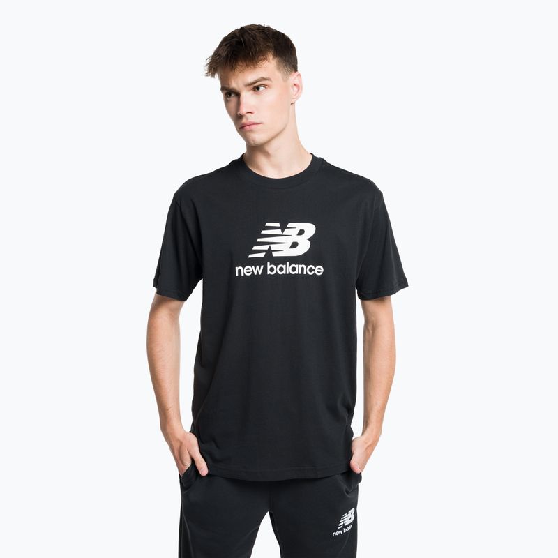 New Balance Essentials Stacked Logo Co men's training t-shirt black MT31541BK