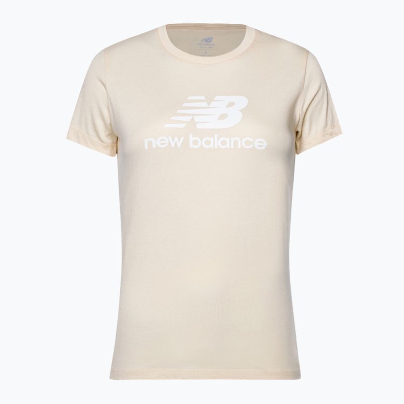 Women's New Balance Essentials Stacked Logo Co beige T-shirt WT31546TCM 5