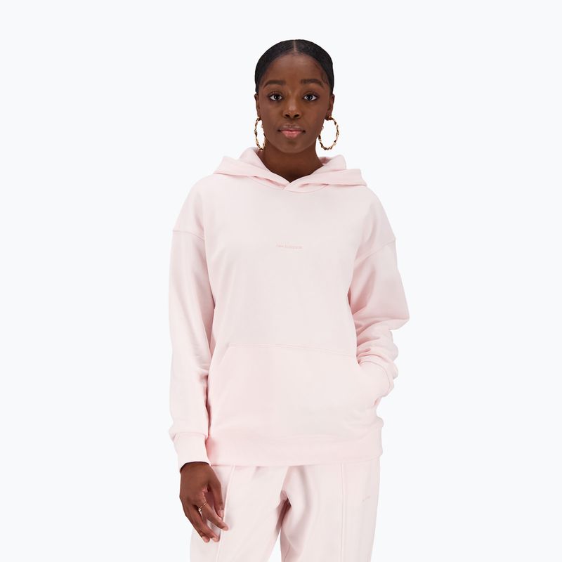 Women's training sweatshirt New Balance Athletics Nature State French Terry Hoodie maroon WT23554WAN