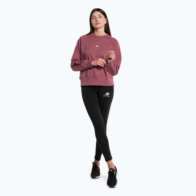 Women's training sweatshirt New Balance Athletics Remastered French Terry Crewneck red WT31500WAD 2