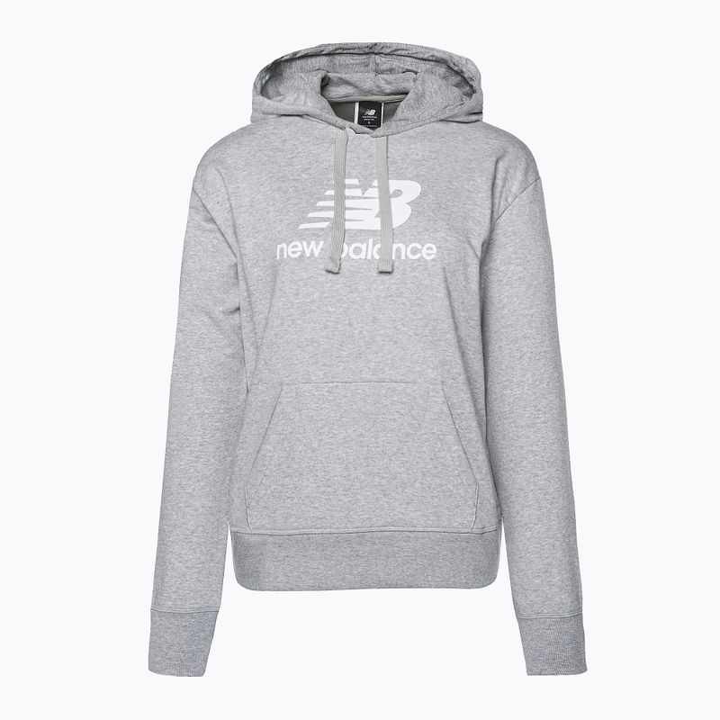 Women's training sweatshirt New Balance Essentials Stacked Logo French Terry Hoodie grey WT31533AG 5