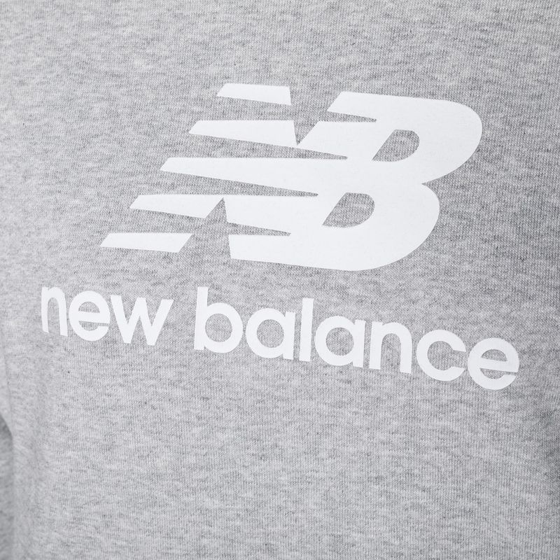 Women's training sweatshirt New Balance Essentials Stacked Logo French Terry Hoodie grey WT31533AG 7