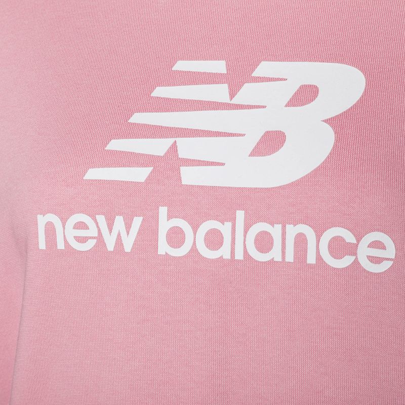 Women's training sweatshirt New Balance Essentials Stacked Logo French Terry Hoodie pink WT31533HAO 7