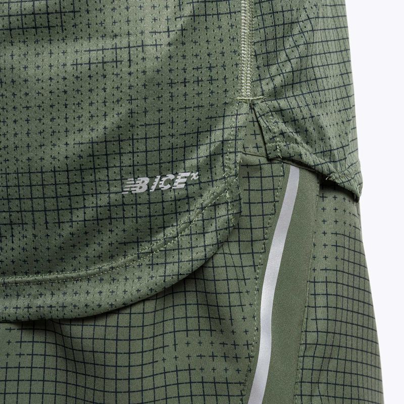 Men's New Balance Top Printed Impact Run SS Running Shirt Green MT21263DON 5