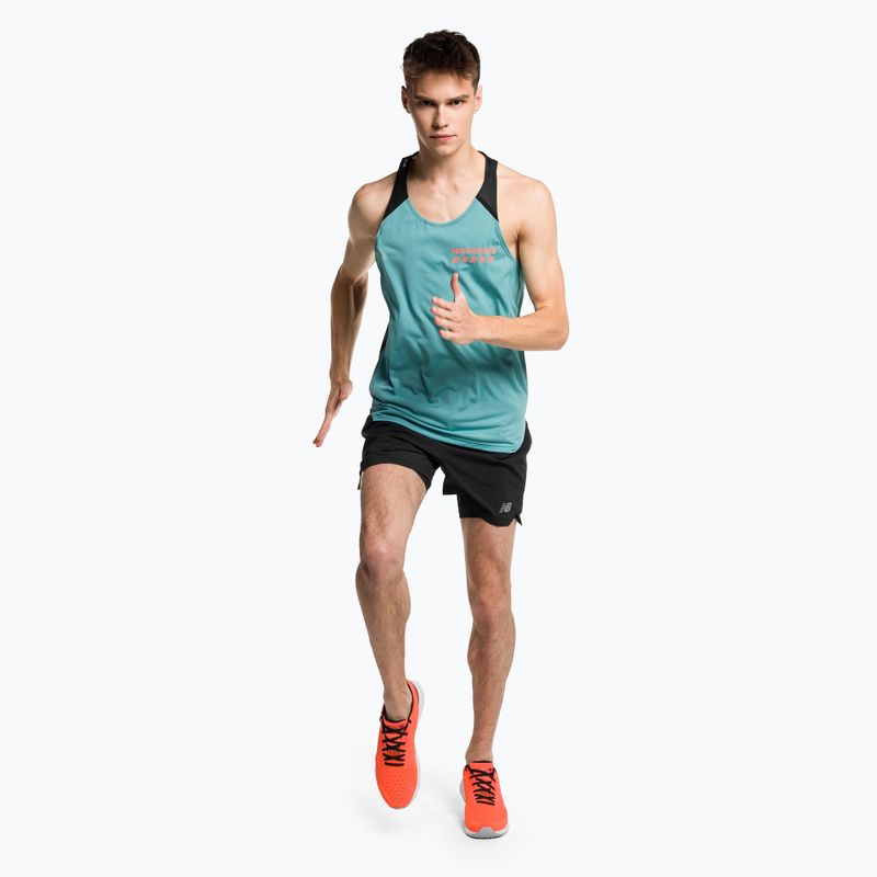 Men's running tank top New Balance Accelerate Pacer Singlet blue MT31240FAD 2