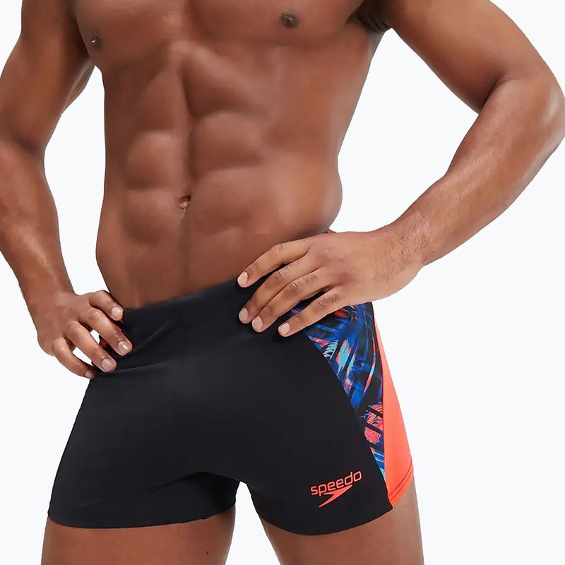 Men's Speedo ECO END+ Splice swim shorts black/orange 9