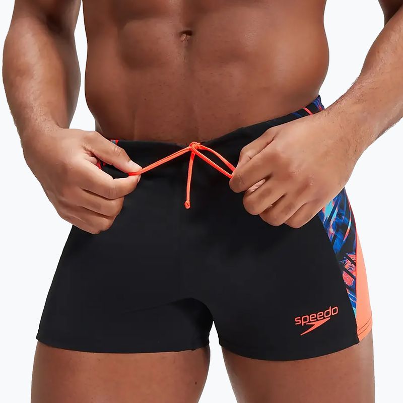Men's Speedo ECO END+ Splice swim shorts black/orange 10