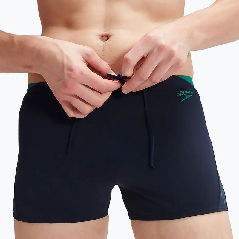 Men's Speedo Hyper Boom Splice swim boxers navy/green 8