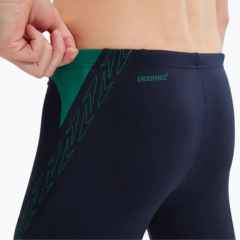 Men's Speedo Hyper Boom Splice swim trunks navy/green 11