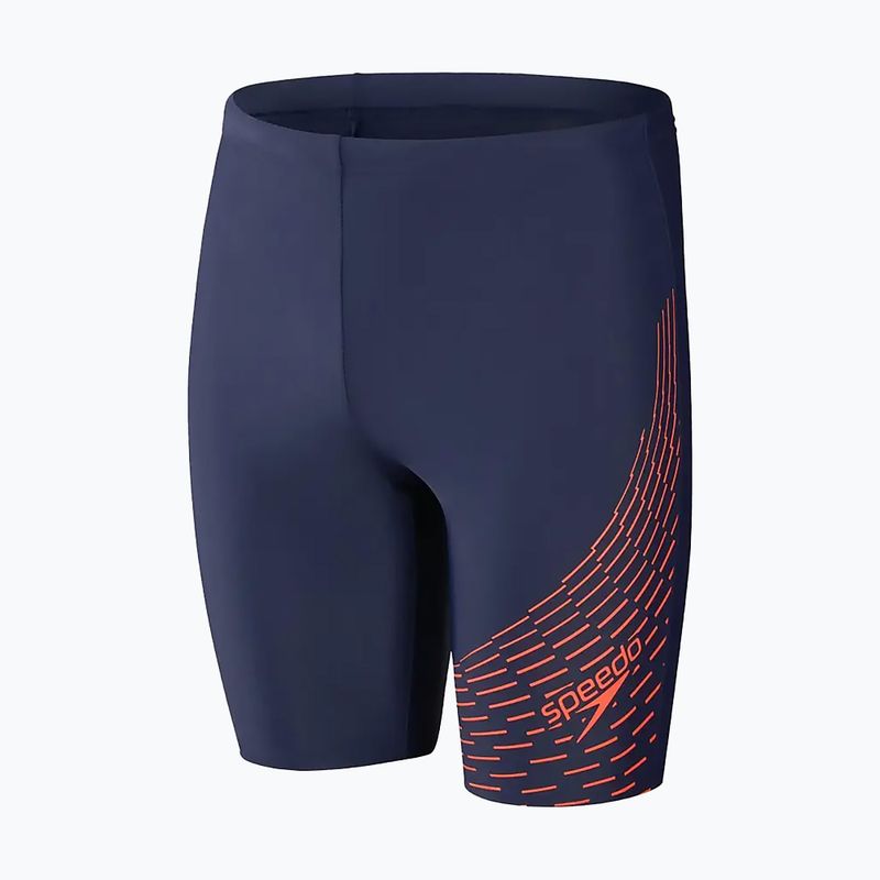 Men's Speedo Medley Logo swimwear navy/orange 4