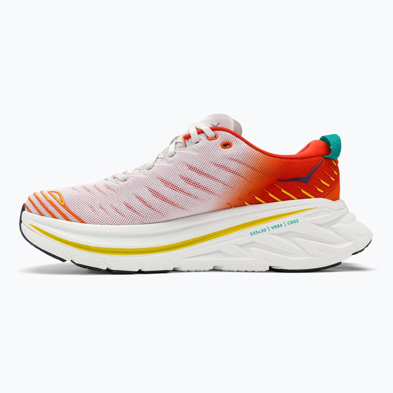 HOKA Bondi X blanc de blanc/flame men's running shoes 3