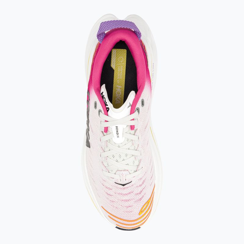 Women's running shoes HOKA Bondi X blanc de blanc/pink yarrow 6