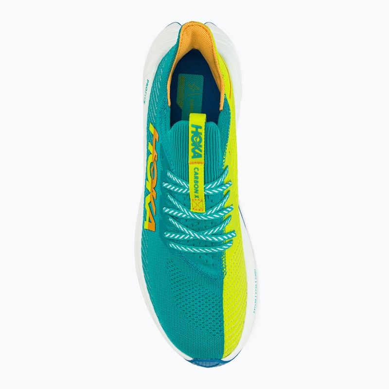 HOKA men's running shoes Carbon X 3 blue/yellow 1123192-CEPR 5