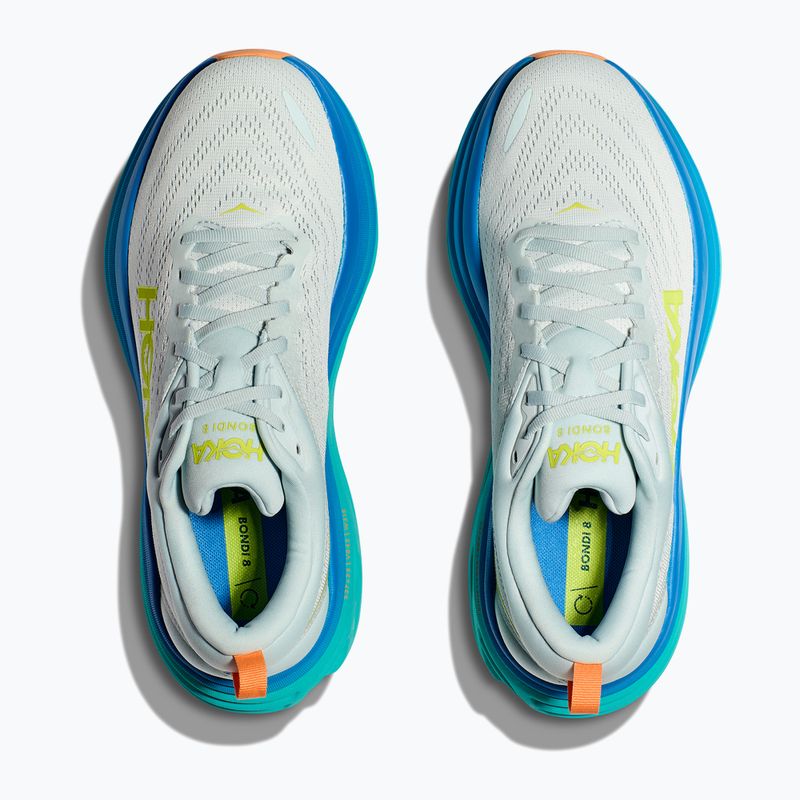 HOKA Bondi 8 men's running shoes ice flow/bit of blue 5