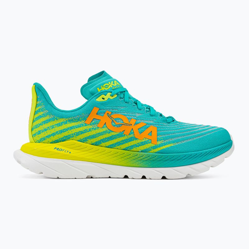 HOKA Mach 5 men's running shoes blue/yellow 1127893-CEPR 2