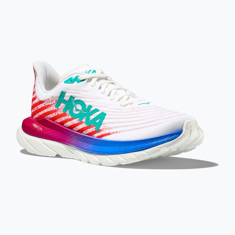 Men's running shoes HOKA Mach 5 white/flame 7