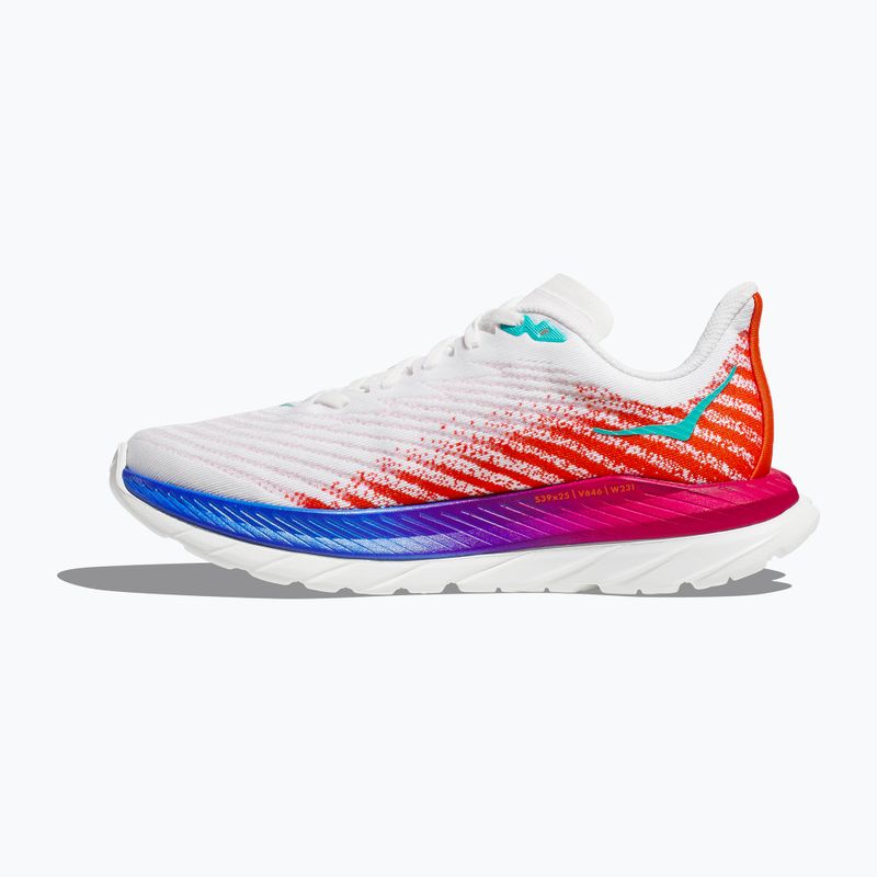 Men's running shoes HOKA Mach 5 white/flame 9