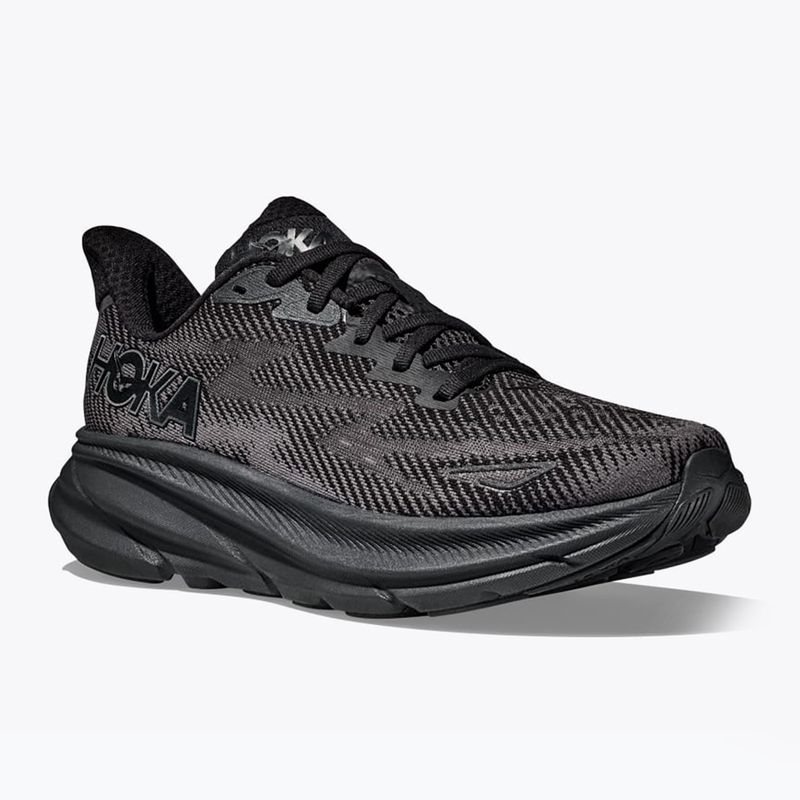 Women's running shoes HOKA Clifton 9 black/black 8