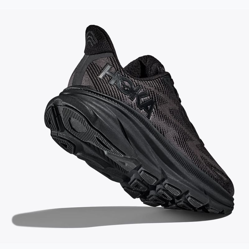 Women's running shoes HOKA Clifton 9 black/black 11