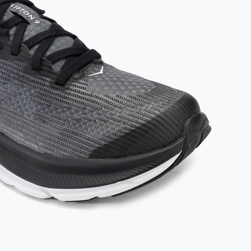 HOKA Clifton 9 black/white children's running shoes 7