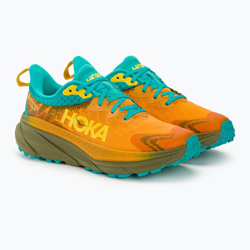 Men's running shoes HOKA Challenger ATR 7 GTX golden yellow/avocado 4
