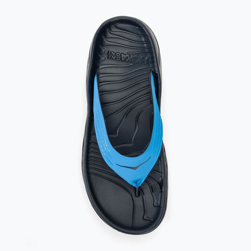 Men's HOKA ORA Recovery diva blue/outer space flip flops 5