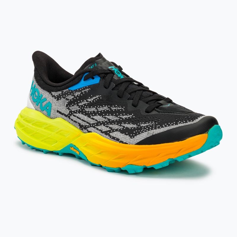 Women's running shoes HOKA Speedgoat 5 black/evening primrose