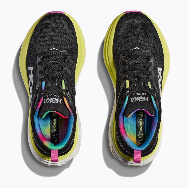 Men's running shoes HOKA Bondi 8 black/citrus glow 8