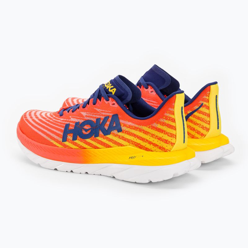 HOKA Mach 5 flame/dandelion men's running shoes 4
