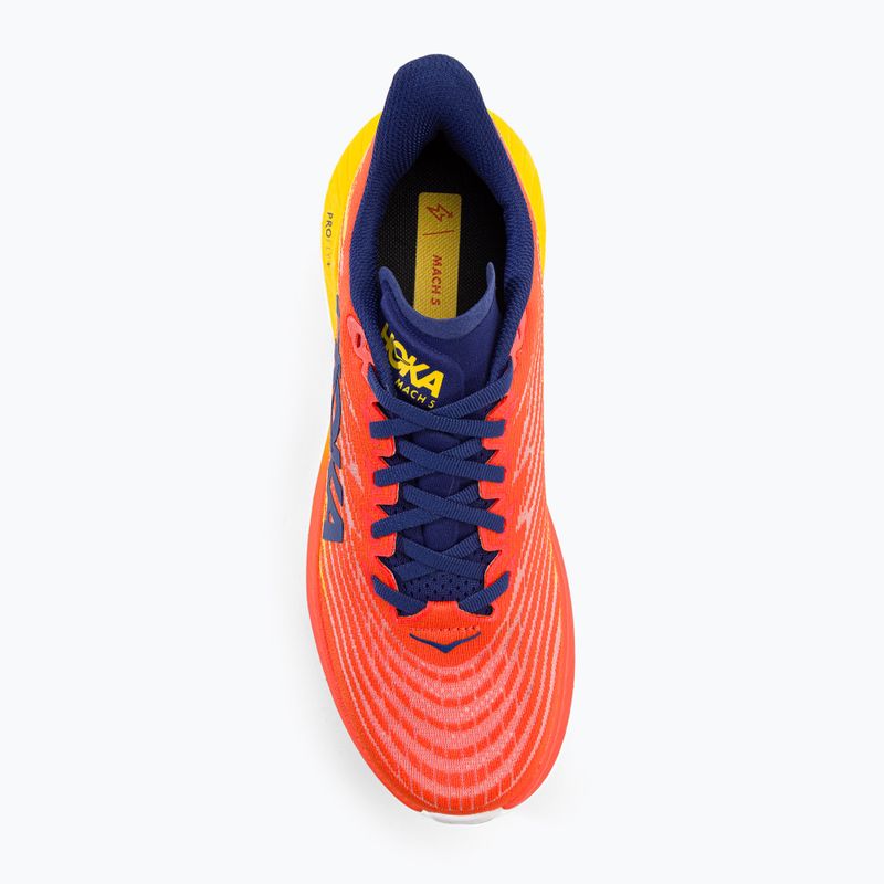 HOKA Mach 5 flame/dandelion men's running shoes 6
