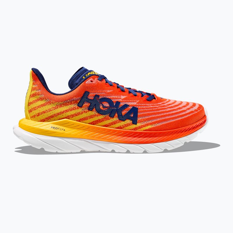 HOKA Mach 5 flame/dandelion men's running shoes 8