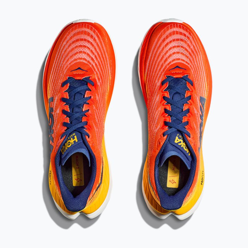 HOKA Mach 5 flame/dandelion men's running shoes 12
