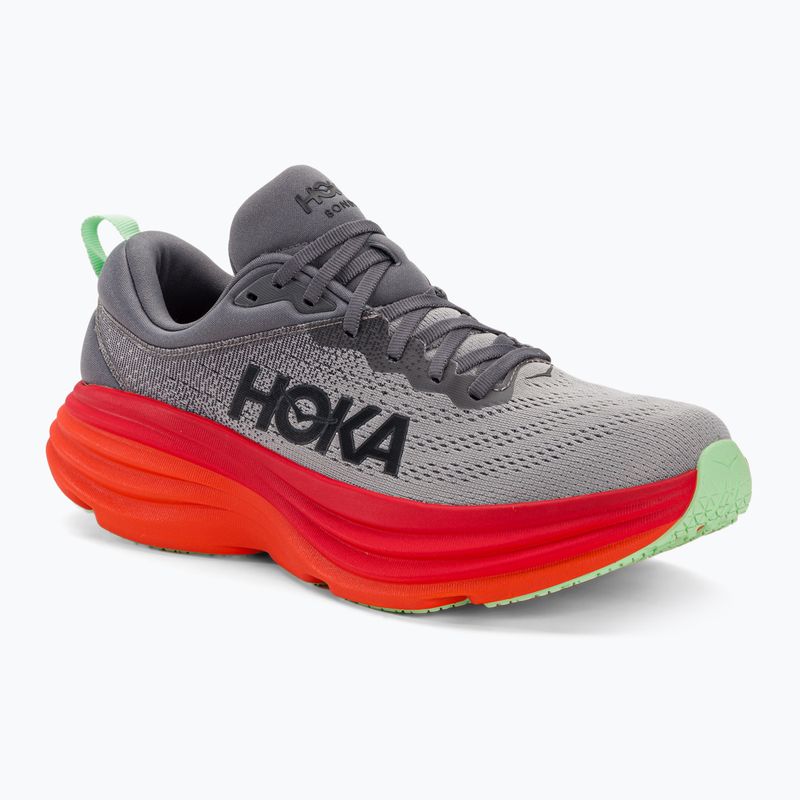 Men's HOKA Bondi 8 castlerock/flame running shoes