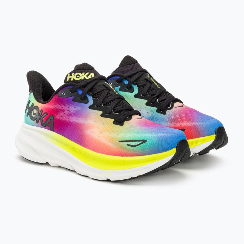 Women's running shoes HOKA Clifton 9 black/multi 5