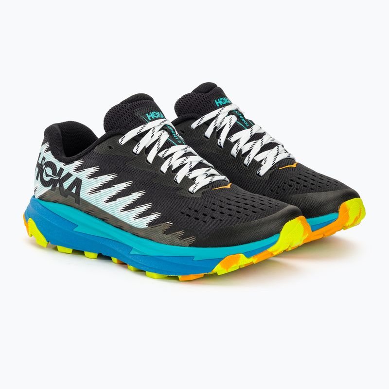 Women's running shoes HOKA Torrent 3 black/diva blue 5