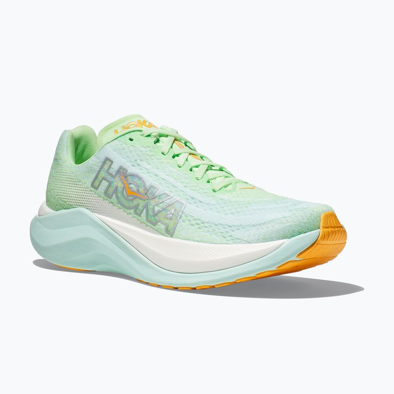 Women's running shoes HOKA Mach X lime glow/sunlit ocean 11