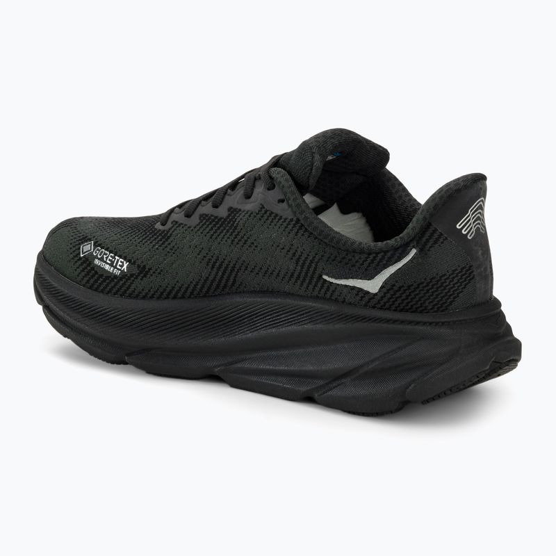 Women's running shoes HOKA Clifton 9 GTX black/black 3