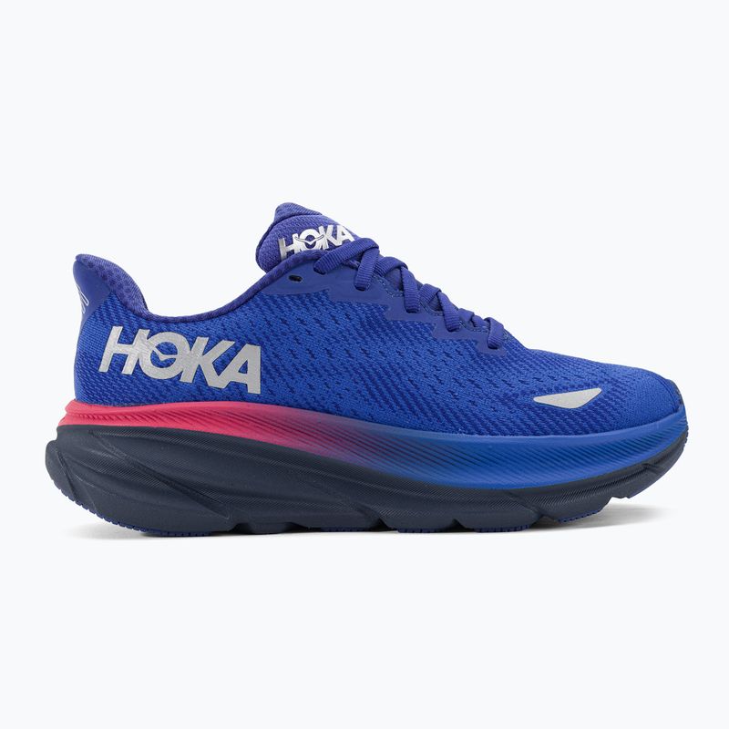 Women's running shoes HOKA Clifton 9 GTX dazzling blue/evening sky 2