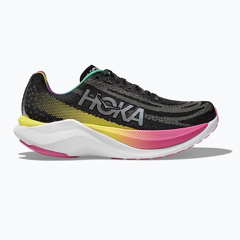 Women's running shoes HOKA Mach X black/silver 9